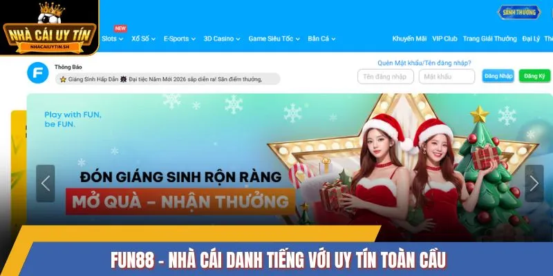 FUN88 - Nhà cái danh tiếng với uy tín toàn cầu