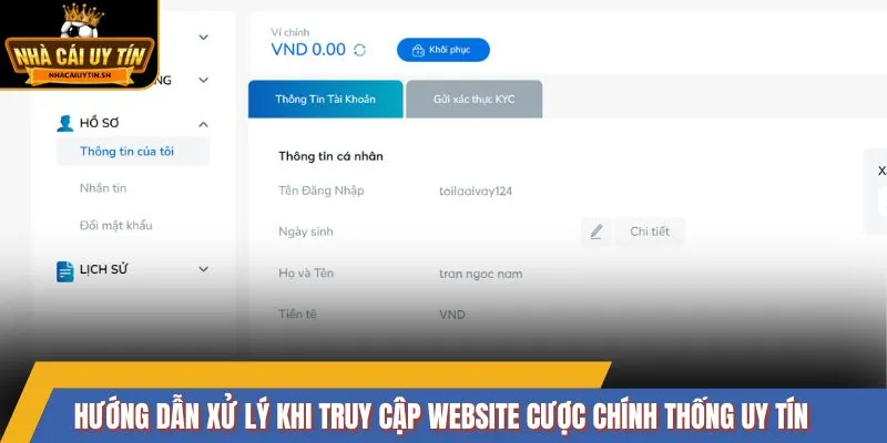 Hướng dẫn xử lý khi truy cập website cược chính thống uy tín
