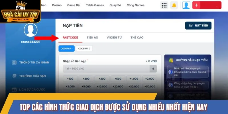 TOP các hình thức giao dịch được sử dụng nhiều nhất hiện nay